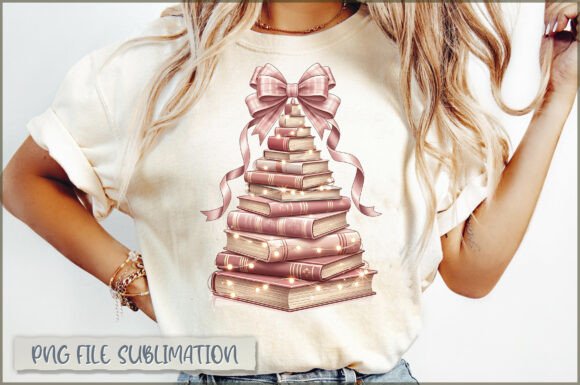 Christmas Book Tree PNG, Christmas Readi