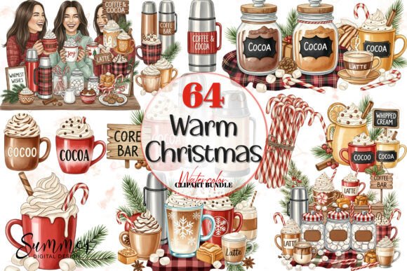 Christmas Coffee Cocoa Clipart Bundle: A Review for Illustrations