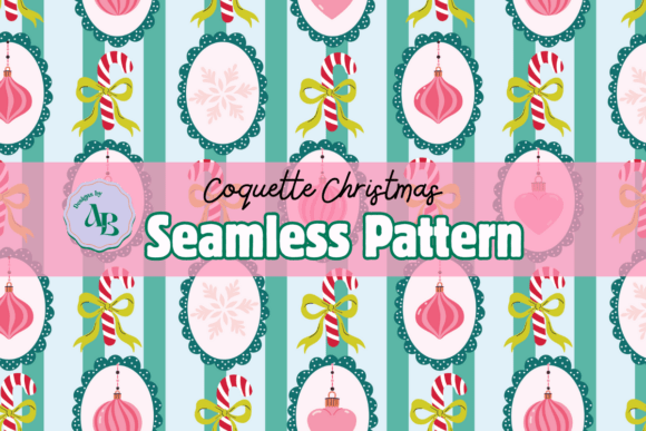 Christmas Coquette Seamless Pattern PNG: A Designer’s Take on Seasonal Illustrations