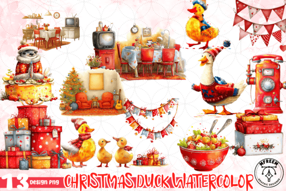 Christmas Duck Watercolor PNG: A Review for Brand Designers