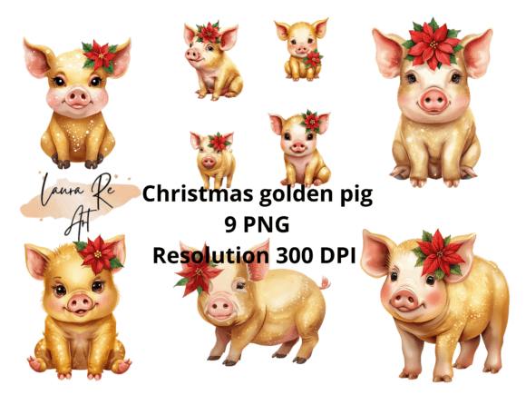 Christmas Golden Pig: A Review for Illustrations and Crafting