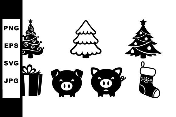 Christmas Holiday Icons with Decorated T: A Brand Designer’s Review of Illustrations