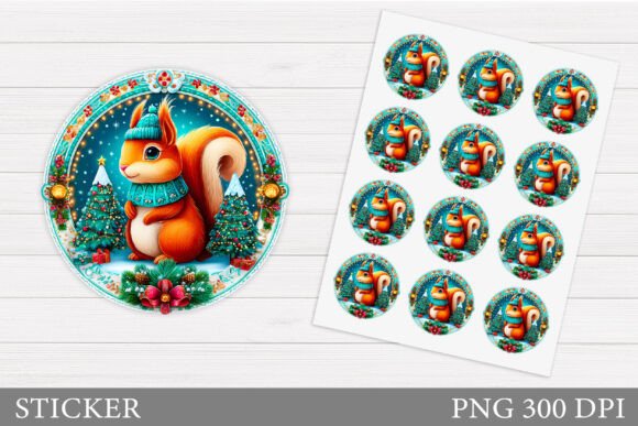 Christmas Squirrel Sticker PNG Printable: A Brand Designer’s Review of Seasonal Illustrations