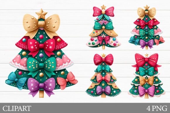 Christmas Tree Clipart. Christmas PNG Illustrations