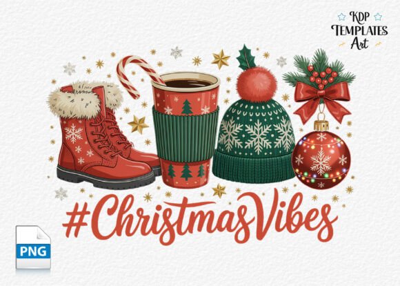 Christmas Vibes Cocoa Mug PNG Illustrations Review