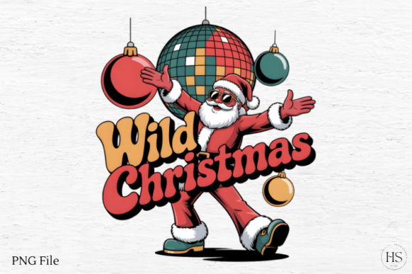 Dancing Santa PNG, Disco Ball Christmas Illustrations Review
