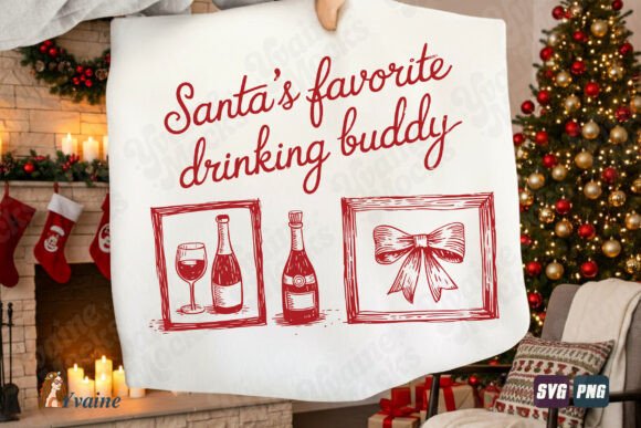 Funny Christmas SVG Santa Drinking Buddy Review