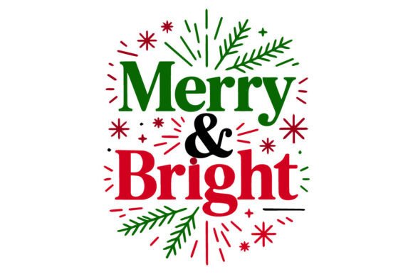 Merry Bright – Christmas Typography T- Illustrations Review