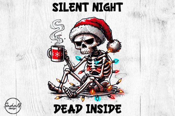 Sarcastic Christmas Skeleton Sublimation: A Designer’s Take on Seasonal Illustrations