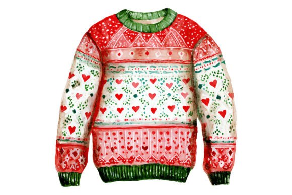 Ugly Christmas Hearts Sweater PNG: A Designer’s Review for Illustrations
