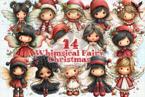 Whimsical Fairy Christmas PNG Review: A Designer’s Take on Holiday Illustrations